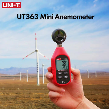 UNI-T Anemometer UT363 UT363BT Wind Speed Meter 0~30m/s Air Speedometer Digital Temperature Meter Wind Speed Measurement Apsilon