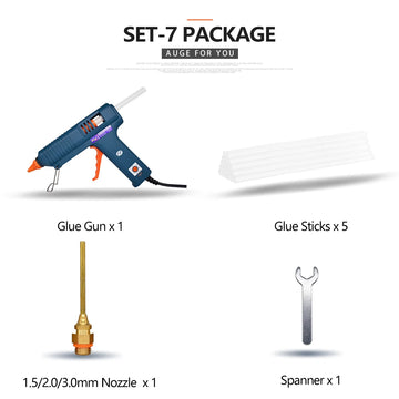 150W Hot Melt Glue Gun with Temperature Control for Home DIY Industrial Manufacture Use 11mm Glue Sticks Pure Copper Nozzle Apsilon