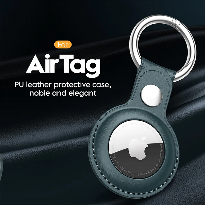 Vothoon PU Leather Case for Apple Airtag Protective Case Cover for Apple Locator Tracker Anti lost Device Keychain Apsilon
