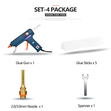 150W Hot Melt Glue Gun with Temperature Control for Home DIY Industrial Manufacture Use 11mm Glue Sticks Pure Copper Nozzle Apsilon