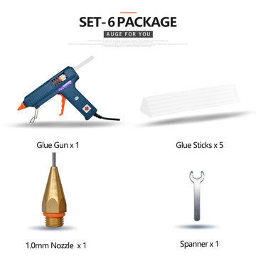 150W Hot Melt Glue Gun with Temperature Control for Home DIY Industrial Manufacture Use 11mm Glue Sticks Pure Copper Nozzle Apsilon