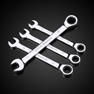 Key Ratchet Wrench Set 72 Tooth Gear Ring Torque Socket Wrench Set Metric Combination Ratchet Spanners Set Car Repair Tools Apsilon