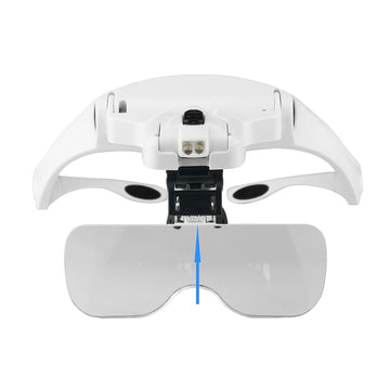 Magnifying Glasses Reading Illuminated Magnifier 1.0X 1.5X 2.0X 2.5X 3.5X 2 Lights Adjustable Head Illuminated Loupe Magnifier Apsilon