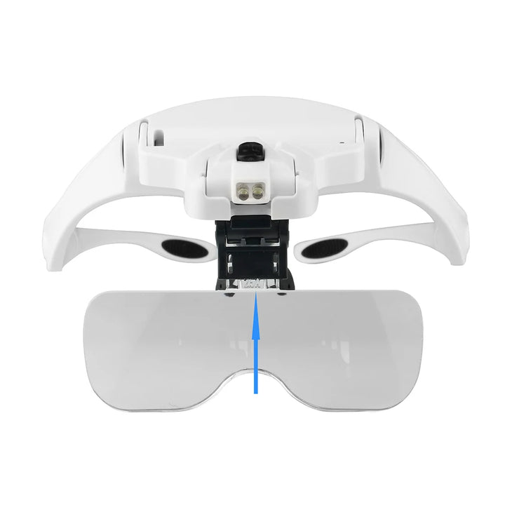 Magnifying Glasses Reading Illuminated Magnifier 1.0X 1.5X 2.0X 2.5X 3.5X 2 Lights Adjustable Head Illuminated Loupe Magnifier Apsilon