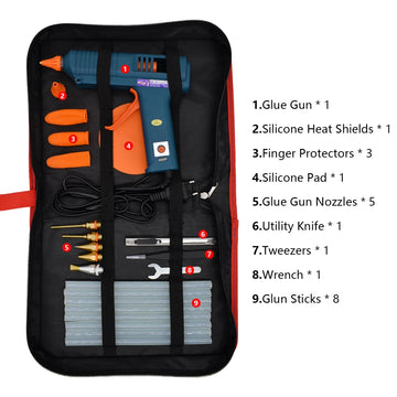 Hot Glue Gun Tool Kit Temperature Adjustment 150W Silicone Gun, Use 11mm Glue Sticks DIY Pure Copper Nozzle, Bag Sold Separately Apsilon
