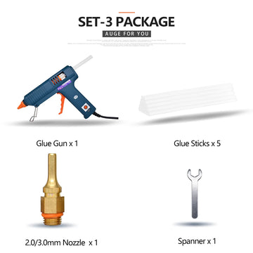 150W Hot Melt Glue Gun with Temperature Control for Home DIY Industrial Manufacture Use 11mm Glue Sticks Pure Copper Nozzle Apsilon