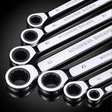 Key Ratchet Wrench Set 72 Tooth Gear Ring Torque Socket Wrench Set Metric Combination Ratchet Spanners Set Car Repair Tools Apsilon