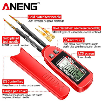 ANENG GN701 Smart Bridge Tweezer Digital LCR Meter Resistance Capacitance Inductance Continuity Diode Tester Electrician Repair Apsilon
