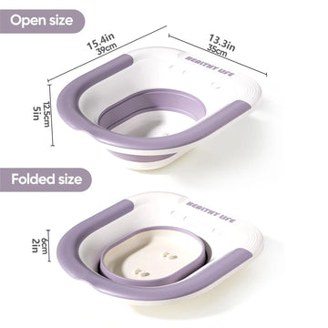 Folding Toilet Sitz Bath Pregnant Women Special Wash Basin Bath Tub Soaking For Pregnant Women Hemorrhoid Patient Care Basin Apsilon