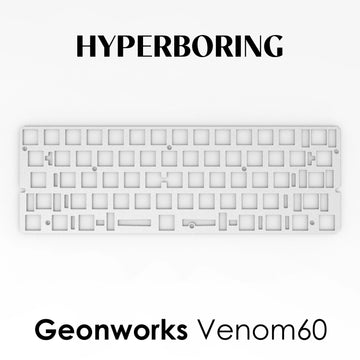 Geonworks Venom 60HE Keyboard Plate 6.25u 7u in FR4 Aluminium CF Sound Foam Pack Apsilon
