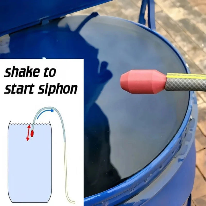 Self-Priming Siphon Pump For Water-Manual Shake Operated,Outdoor Patio Watering Accessory, Automatic Garden Hose Drainage Tool Apsilon