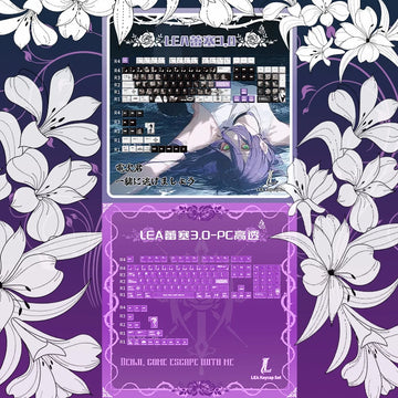 REZE Anime Theme Keycaps Set Customized PBT Sublimation Cherry Profile Keyboard Keycaps for Mechanical Keyboard Accessories Girl Apsilon
