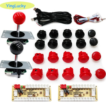 Arcade 2 Player Zero Delay Kit Mando Arcade Usb Encoder To Pc Rasberry Pi SANWA Push Button Joystick Usb Arcade Cabinet Apsilon