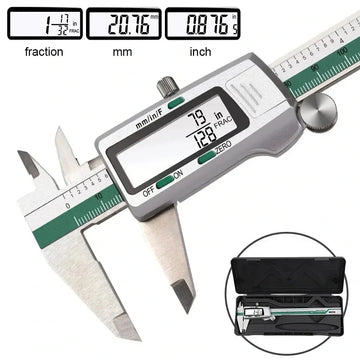 ET50 150mm Stainless Steel Digital Caliper 6-Inch 0.01mm High Precision Fraction/MM/Inch Measure Woodworking Thickness Gauge Apsilon
