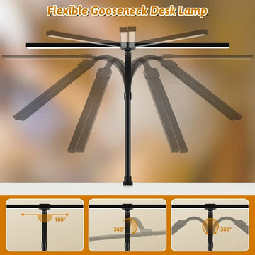 Double Single Head Led Clip Desk Lamp Dimmable Computer Table Lamps Monitor Light Architect Table Lamp for Office Reading Lights Apsilon