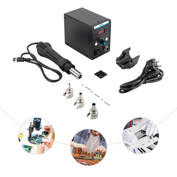 Hot Air Refining Station 220V SMD Soldering Station with Heat Gun Set LED Screen Display Hot Air for Electronics Desoldering Apsilon