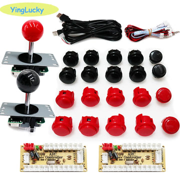 Arcade 2 Player Zero Delay Kit Mando Arcade Usb Encoder To Pc Rasberry Pi SANWA Push Button Joystick Usb Arcade Cabinet Apsilon