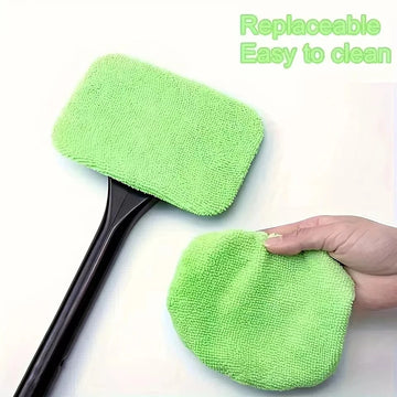 Car Window Cleaner Brush Kit Windshield Cleaning Wash Tool Inside Interior Auto Glass Wiper with Long Handle Car Accessories Apsilon