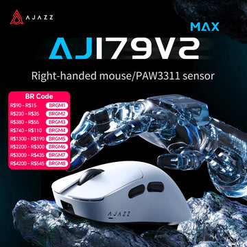AJAZZ AJ179 V2 MAX Wireless Gaming E-Sport 1K Polling Rate Lightweight Design Ergonomic PAW3311 Sensor Apsilon