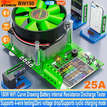 ‌Tuya WiFi Smart Battery Tester 18650 Capacity Meter USB Electronic Load Internal Resistance Detector with Real-Time APP Monitor Apsilon