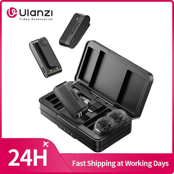 Ulanzi A100 Wireless Microphone Lavalier MIC for iPhone 16 15 Pro（Max） Camera Sound Recording Real-time Monitoring  J12 Upgrade Apsilon