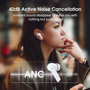 QCY HT05 Melobuds ANC Wireless Earbuds 40dB Multi-Mode ANC 6 Mics AI-Enhanced Calls Bluetooth 5.2 Earphones Transparency 30H Apsilon