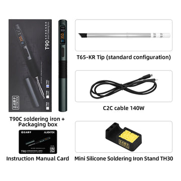 ALIENTEK T90 Smart Soldering Iron PD 140W Adjustable Temperature DC 28V 80-450℃ Welding Solder Station Kit C245 C210 T65 Tools Apsilon