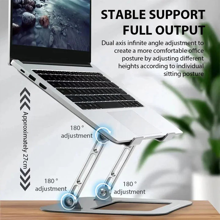 XMSJ Laptop Stand Adjustable Carbon Steel Notebook Tablet Stand Up to 17 Inch Macbook Laptop Portable Foldable Cooling Holder Apsilon
