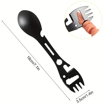 Outdoor Fork Spoon Versatile Outdoor Camping Tool Lightweight Fork Spoon Bottle Opener for Survival Tactical Utility for Easy Apsilon
