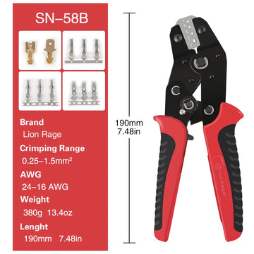 Crimping Tool Set Pressed Pliers Electrician Tools Electrical Terminals Clamp Electronics Pressing Connector Hand Jaws 58B 2549 Apsilon