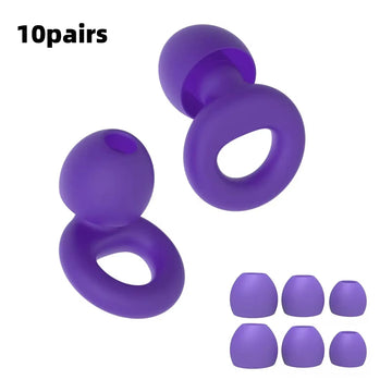 Silicone Earplugs for Swimming Sleep Noise Cancel Noise Reduction-Soundproof Reduce Disturbances -Quality loop Earplugs Apsilon