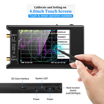 Spectrum Anslyzer NanoVNA-H4 2.8/4“ Vector Network Antenna Analyzer 10KHz-1.5GHz MF HF VHF UHF Antenna Tuner nano vna NanoVNA-H Apsilon