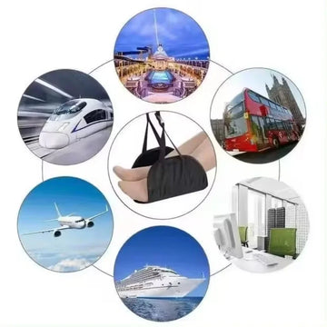 Portable Adjustable Leg Hammock with Comfortable Foot Rest for Airplane Office and Car Travel Support and Relaxation Apsilon