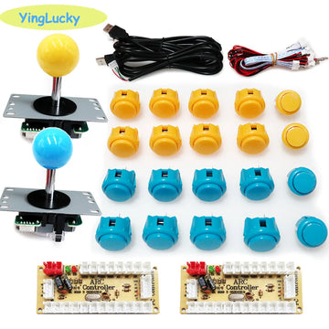 Arcade 2 Player Zero Delay Kit Mando Arcade Usb Encoder To Pc Rasberry Pi SANWA Push Button Joystick Usb Arcade Cabinet Apsilon