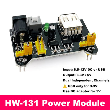 Solderless Breadboard Kit 830 Point 400 Point MB-102 HW-131 Power Module 3.3V 5V 65PCS Jumper Wire Set for Arduino Raspberry Pi Apsilon