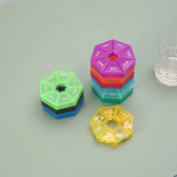 Mini Small Portable Travel Vitamin Pill Box Pills Cases Container Organizer Storage Tablets 7 Days Grids Medicine Fish Oils Apsilon