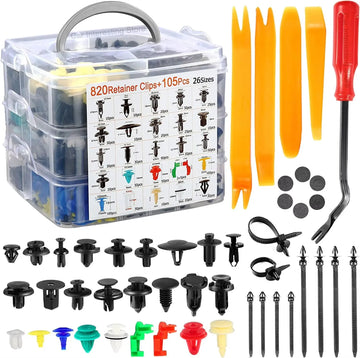 800pcs-100Pcs Car Fastener Clip Kit Fender Rivet Plastic Clips Auto Body Push Retainer Pin Rivet Bumper Door Trim Panel Repair Apsilon