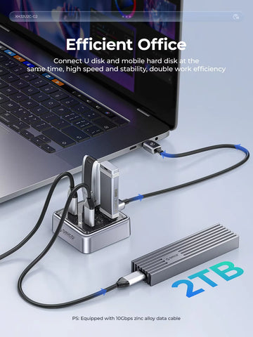 ORICO USB3.2 Hub Splitter Metal Material Usb Hub 10Gbps With 2 USB A Port and 2 USB C Port for All Macbook Mac Mini Apsilon
