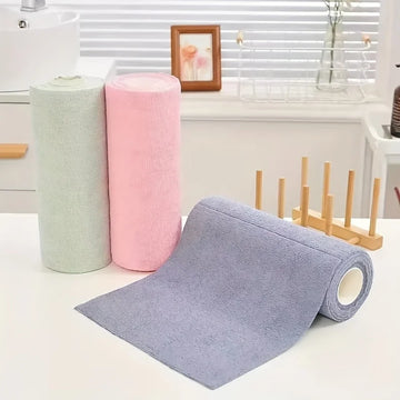 20 Sheets/Roll Microfiber Dishcloth – Multi-Functional Double-Sided Kitchen Cloth, Ideal for Utensil Cleaning, Kitchen Accessory Apsilon