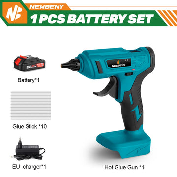 NEWBENY 100W 280°C Cordless Hot Melt Glue Gun Portable Rechargeable with Glue Sticks DIY Repair Tool For Makita 18V Battery Pin Apsilon