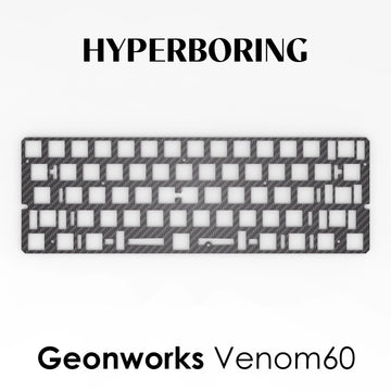 Geonworks Venom 60HE Keyboard Plate 6.25u 7u in FR4 Aluminium CF Sound Foam Pack Apsilon