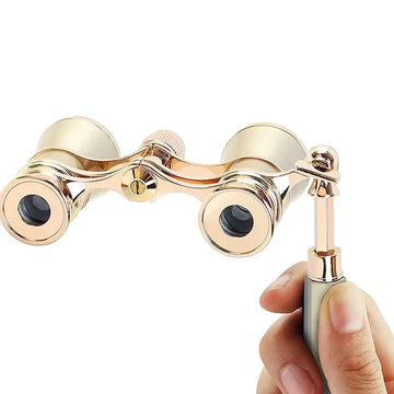 Opera Glasses Binoculars Metal Body With Chain/handle Theater Telescope Women Girls Optical Design Gift Retro Binoculars Apsilon