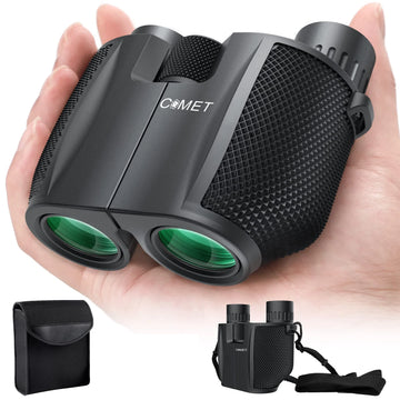 COMET Binoculars 10X25 Long Range Pocket HD Telescope Folding Compact Bak4 Prism Binocular Optical Scope FMC Lens For Hunting Apsilon
