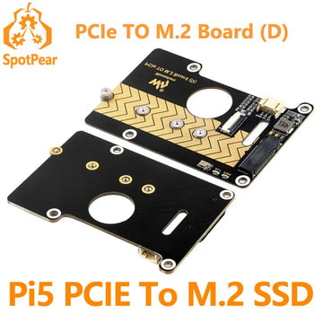 Raspberry Pi 5 PCIe to M.2 NVMe SSD Adapter Board (D) HAT Pi5-2280-2242-2230 for PI5 Apsilon