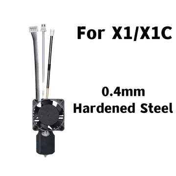 Bambu Original X1/P1 Series Hotend Kit Hardened Steel Nozzle 0.2/0.4/0.6/0.8mm For Bambu lab X1C X1 P1P P1S 3D Printer Parts Apsilon