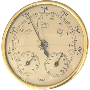 High Quality Precision Aneroid 128mm 3in1 Barometer With Thermometer and Hygrometer Humidity Tester Meter Outdoor Fishing Tool Apsilon