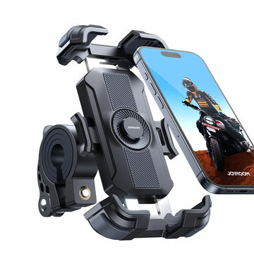 Joyroom Motorcycle Phone Mount Upgrade Bike Phone Holder Ultra-Stable Bicycle Phone Mount Handlebar Cell Phone Clamp for Scooter Apsilon