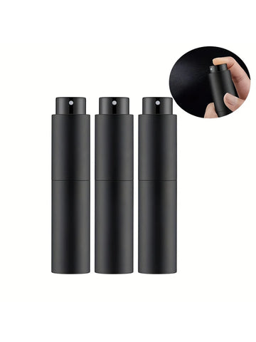 10ml Travel Perfume Sprayer, Refillable Cologne Container, Empty Dispenser Spray Bottle for Mini Sprayer Size (Black) Apsilon