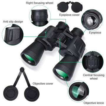 20X50 Binoculars for Adults High Powered Professional FMC Lens Central Focus Bird Watching Optics Apsilon