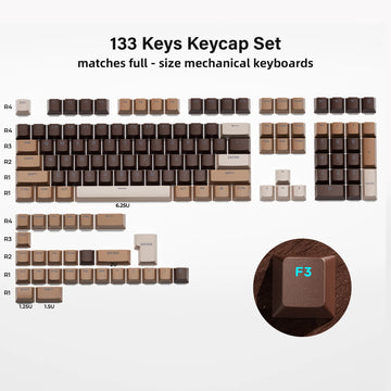 XVX Phantom Gradient Keycaps PBT Top/Side Print Key Caps Double Shot Shine Through Custom Minimalist OEM Russian/Korean Keycap Apsilon